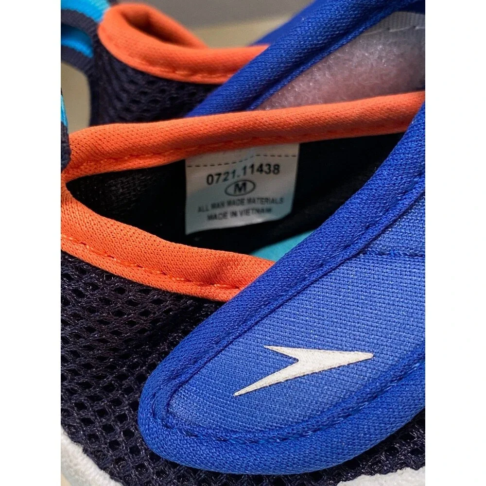 Speedo Kids/Toddler Hybrid Water Shoes Royal Blue/Orange, Size M Small 7-8